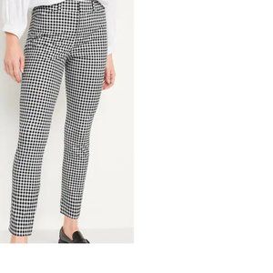 High Waisted Checkered Trouser